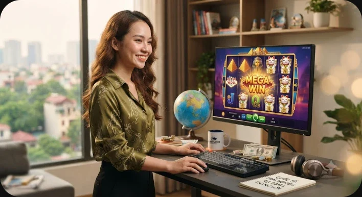 phu-nu-tuong-tac-voi-giao-dien-slot-game-holographic-trong-khong-gian-lounge-tuong-lai Phụ nữ tương tác với giao diện slot game holographic trong không gian lounge tương lai