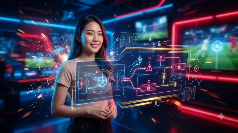 qua-bong-tren-san-van-dong-duoi-anh-den-san-khau-tao-bong-do-dai Quả bóng trên sân vận động dưới ánh đèn sân khấu tạo bóng đổ dài