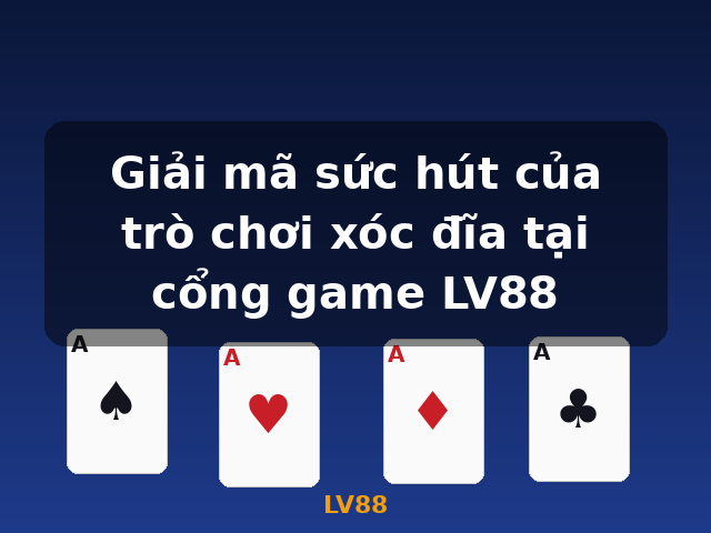 Giải mã sức hút của trò chơi xóc đĩa tại cổng game LV88 - LV88