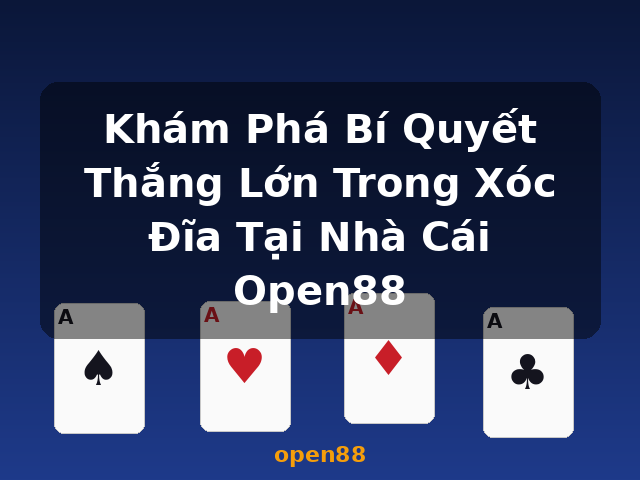 Khám Phá Bí Quyết Thắng Lớn Trong Xóc Đĩa Tại Nhà Cái Open88 - open88