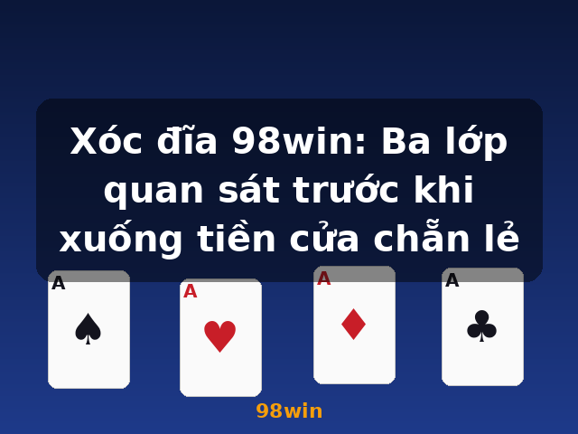 Xóc đĩa 98win: Ba lớp quan sát trước khi xuống tiền cửa chẵn lẻ - 98win