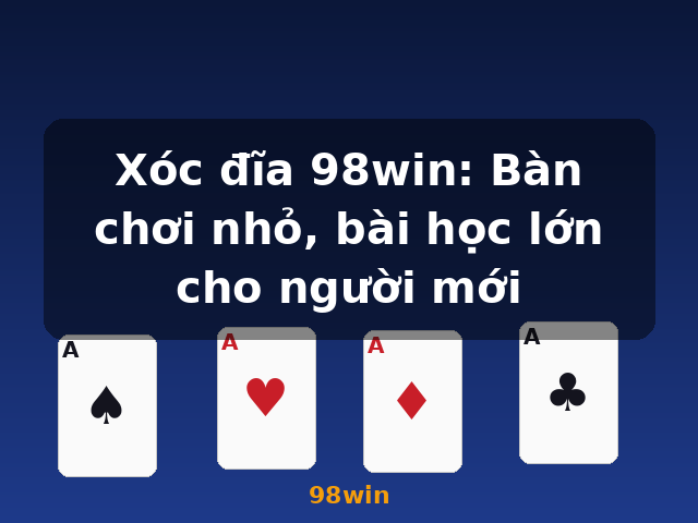Xóc đĩa 98win: Bàn chơi nhỏ, bài học lớn cho người mới - 98win