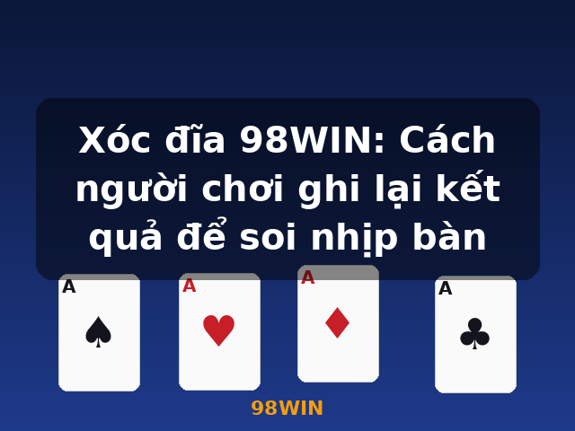 Xóc đĩa 98WIN: Cách người chơi ghi lại kết quả để soi nhịp bàn - 98WIN