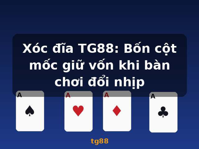 Xóc đĩa TG88: Bốn cột mốc giữ vốn khi bàn chơi đổi nhịp - tg88